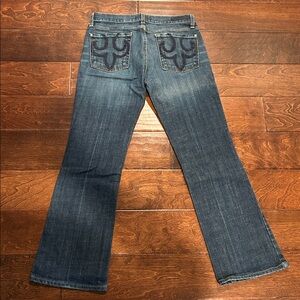 Vintage Express Jeans Flor de Lis Embroidered Pockets Boot Cut